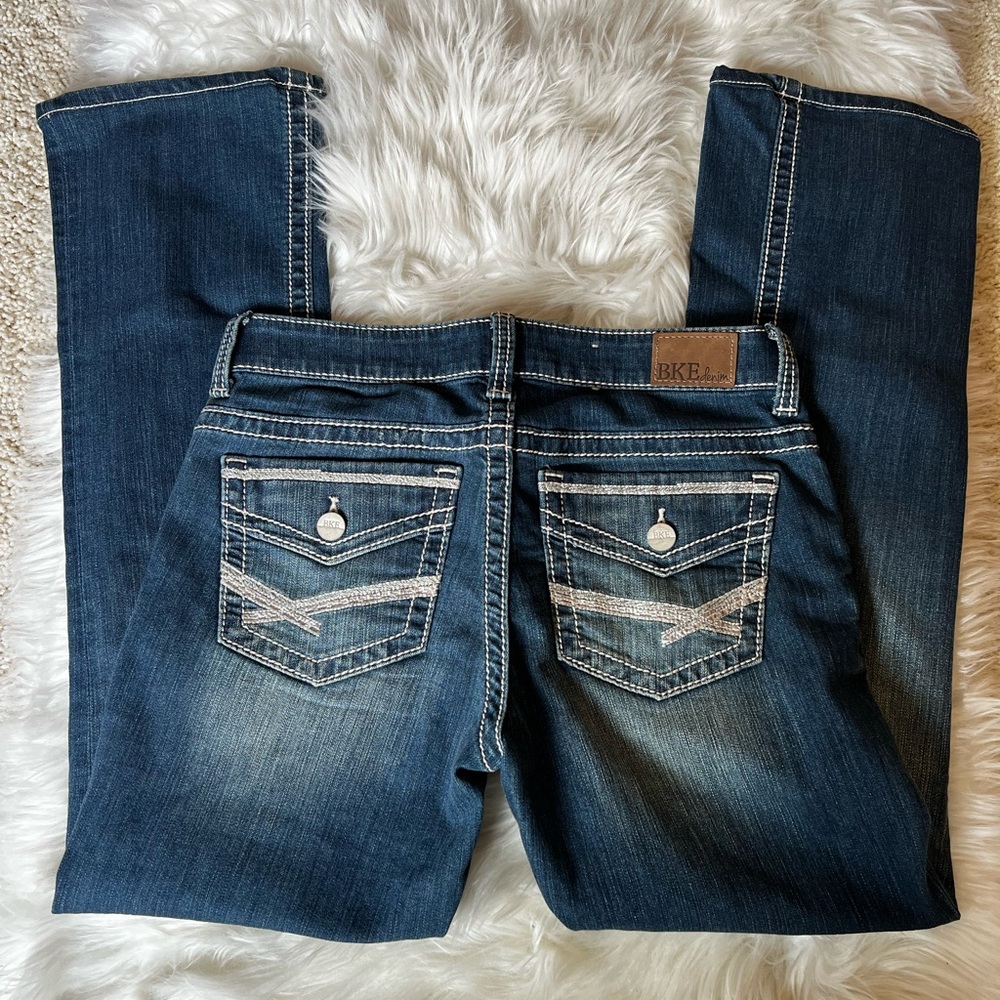 BKE Dark Blue Women's Jeans with Contrast Stitching